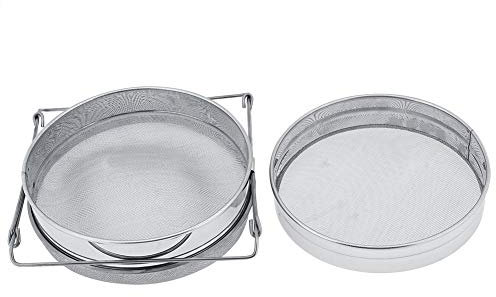 Honig Sieb - Edelstahl Doppelsieb Honigsieb mit dehnbarem Griff Honig Sieve Sieb Mesh-Screen-Geräte