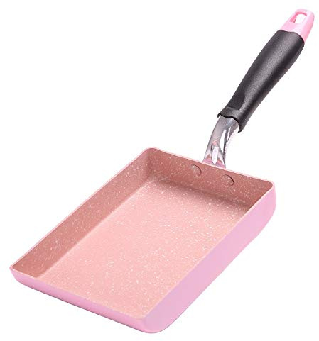 DCGSADFW POÊLON, Non-bâton confite Plat rectangulaire Design, poignée Ergonomique en Silicone, Convient for Les légumes frits, Les ragoûts, Les œufs.(Alliage d'aluminium 13cm / 18cm / 17,5cm)