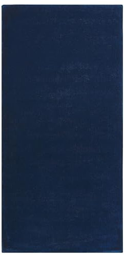 Teppich Viskose blau 80 x 150 cm einfarbig handgewebt Kurzflor Modern Gesi II