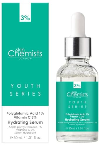 Skin Chemists Hydrating Serum – Polyglutamic Acid 1%, Vitamin C 3%