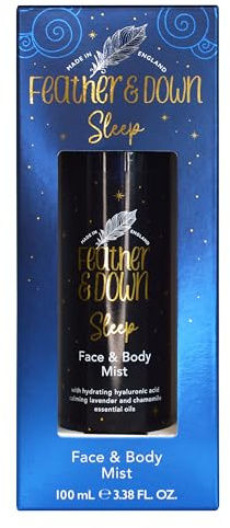 Feather & Down Sweet Dreams Face & Body Sleep Mist (100ml) - With Calming Lavender & Chamomile Essential Oils. Cruelty Free & Vegan Friendly.