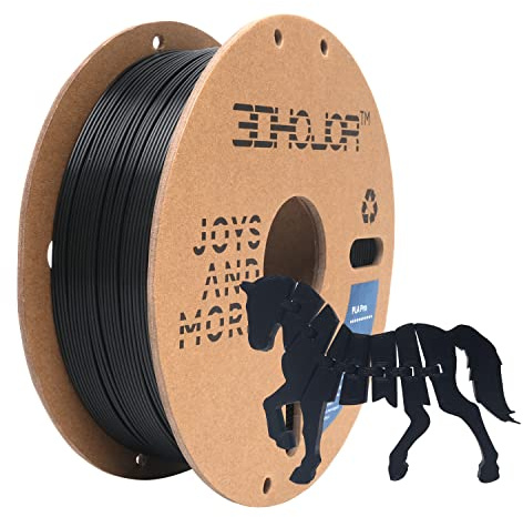 3DHoJor PLA Pro Filament 1.75mm Black,3D Printer Filament,1kg Cardboard Spool (2.2lbs), Fit Most FDM 3D Printer