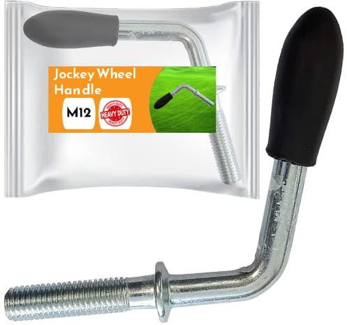 Xtremeauto Jockey Wheel Clamp Handle - Trailer Jockey Wheel Handle M12 Thread Caravan/Trailer Jockey Wheel Clamp Handle Replacement, Heavy Duty Trailer Clamp Handle, Easy Wind Rubber Grip