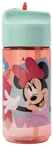 OM SUPPLIES Minnie Characters Childrens Tritan Reusable Drinking Bottle 430ml - Holiday, Back to School Lunch Kids BPA free Plastic (Minnie)