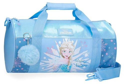 Disney Magic Ice Equipaje- Bolsa de Mensajero, Niñas, Azul, 41 x 21 x 21 cm