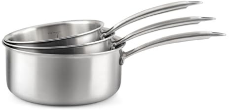 Cuisinox Gourmet - Lot de 3 casseroles inox 16/18/20cm