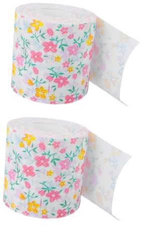 Ipetboom Carta Igienica per Bagno e Tavolo da Pranzo 2 Pezzi senza Sbiadimento Colorata Rosa Motivo Stampato