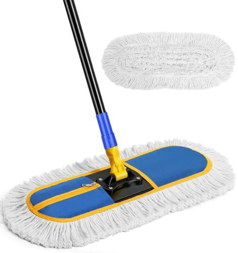 SOBONNE Dust Mop for Hardwood Floors Cleaning,Wet Dry Dust Broom