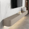 120-300cm TV-Schrank Tisch Wandpaneel Schwebender TV-Ständer Regale Mit Tür Modernes Unterhaltungsmedienkonsolenzentrum Große TV-Bank(Grey-B,120 * 20 * 24CM)