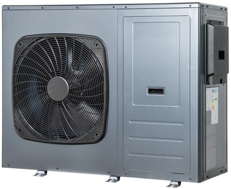 Techomey Pompe à Chaleur à Eau Chaude A+++, COP 5.1, Pompe à Chaleur Monobloc de 8kW, WIFI ContrôLe, 3 en 1 : Chauffe-eau, Chauffage, Refroidissement, Technologie de Conversion de Fréquence, 5-75 ℃