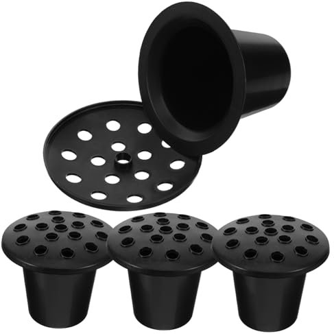 UPKOCH 4pièces Pot De Fleurs Décoratif pour Cimetière Lot de Petits Pots De Fleurs pour Tombe Design Réaliste Et Élégant Forme De Noix De Lotus