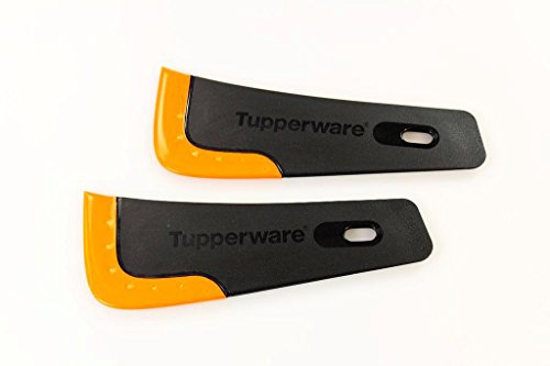 TUPPERWARE Griffbereit Handlanger (2) schwarz-orange Teig-Schaber Top-Schaber P 21452