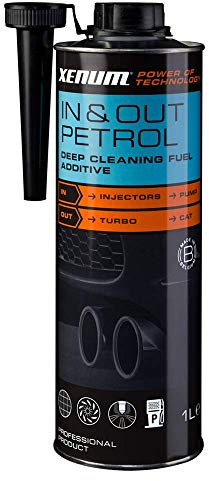 XENUM IN & Out Cleaner Petrol 1 L Benzin Reinigungsadditiv Tankzusatz Doppelwirkung Kraftstoff- und Abgassystem Reinigung von Turbolader Partikelfilter Katalysator Einspritzdüsen AGR Ventil