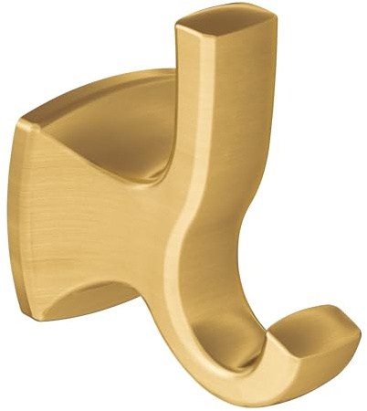 Moen Voss Brushed Gold Double Robe Hook, YB5103BG