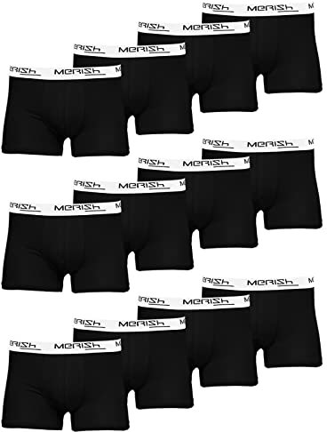 MERISH Boxershorts Men Herren 12er Pack Unterwäsche Unterhosen Männer Retroshorts (XL, 213h 12er Set Schwarz-Weiß)