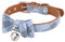 Yowablo Zughalsband Würgehalsband Hundehalskette Hunde Leder Halsbänder Schlupfhalsband Lederhalsband Haustier Kettenhalsband (22-32cm,3Blau)