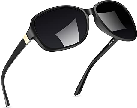 SIPHEW Polarized Sunglasses for Women | Vintage Square Sunglasses w UV400 Protection | Womens Lightweight Shade