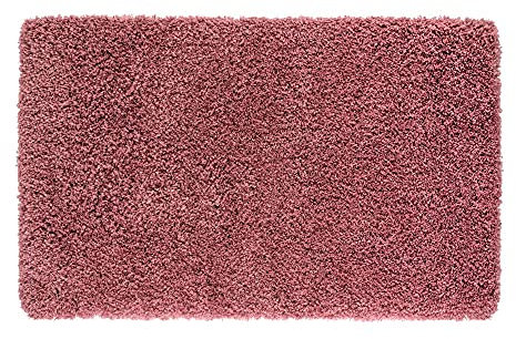 PANA® Vienna Premium Badematte • Hochflor Badvorleger flauschig • Duschvorleger • WC Teppich • Badezimmerteppich rutschfest und saugstark • Größe: 60 x 100 cm • Farbe: Beere