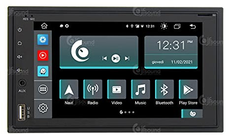 Autorradio Universal 2 DIN Android GPS Bluetooth WiFi Dab USB Pantalla táctil Full HD 6,2 procesador de 8 núcleos y comandos de Voz
