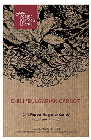 Chilli 'Bulgarisk morot' (Capsicum annuum) - ca. 10 frön