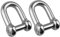 GATE14® Grillo in Acciaio Inox con Perno a Vite a Scomparsa, Forma a D, Ø 6 mm - 2 Pz