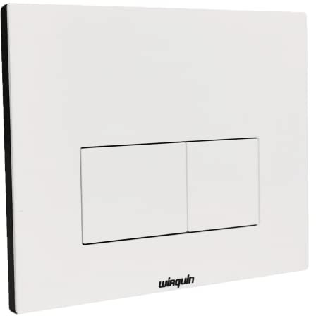 CORIBI Plaque de Commande WC Suspendu 3/6L Design Blanc Brillant