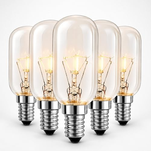 CLAR - Ampoule Hotte Aspirante, Spot Cuisine, Incandescente E14 40W 26x80 (Pack de 5)