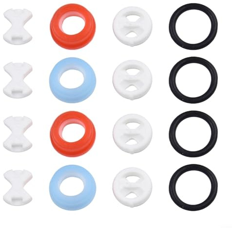 Cartucce di ricambio per rubinetto, dischi in ceramica sigillati invertiti e guarnizioni ad anello in silicone, inserti per guarnizioni da 1/2, per perdite di rubinetto della valvola (2 set)