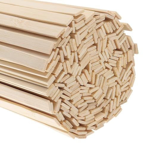 100 barras de madera para manualidades, 300 x 9 x 3 mm, varillas de madera, para manualidades, manualidades, manualidades, decoración