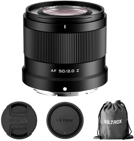 VILTROX Lente de 50 mm f/2.0 AF de formato completo Z-Mount, objetivo de enfoque automático F2.0 de 50 mm con gran apertura, compatible con cámaras Nikon Z-Mount Z5 Z50 Z6 Z6II Z7 Z7II ZFC Z30 Z9 Z8