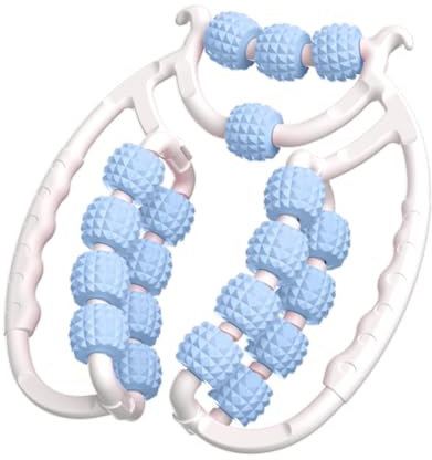 Relax Roller 20 Räder,pilates rolle neck massager Massage Roller Muskel Relaxer Roller, Arm Bein Massage Kreisförmige Beinklemmen für Golfer Ellbogen, Wade (blau)