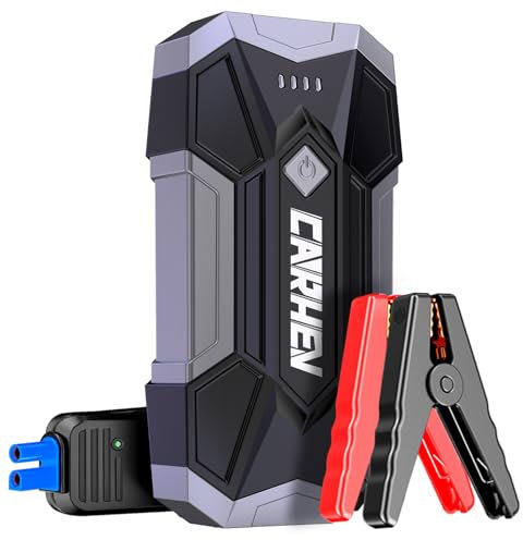 CARHEV 4500A Jump Starter Power Pack, 12V Car Battery Booster Jump Starter Power Bank (up to 8.0L Gas or 8.0L Diesel Engine), Portable Car Starter with LED Flashlight, Jump Pack with Jump Leads