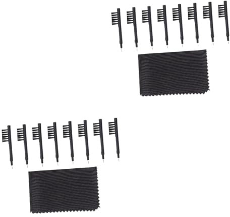 SHERCHPRY 2 Set Apparecchi Acustici Kit con Spazzole Morbido Strumento per Rimuovere Cerume e Mantenere La Uditivo Materiale Colore Casuale