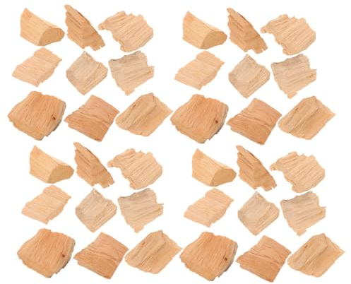 IWOWHERO Astillas de Madera para Ahumar Ciprés 400g (3-5 Cm) 2 Bolsas para Barbacoa, Parrilla de Gas y Picnic, Trozos Naturales para Carne Ahumada y Accesorios de Cocina al Aire Libre