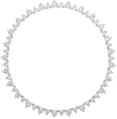 Collana da Donna in Argento Sterling 925, Catena di moissanite da 68,9 ct, Girocollo con Pietra preziosa, Lunghezza dei Gioielli: 45,7 cm