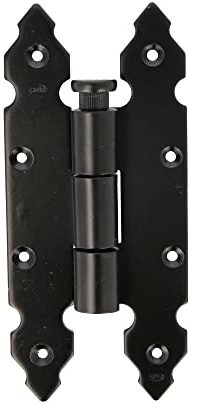 Amig - Bisagra - Tipo Libro y Extraíble - 200 x 90 x 4 mm - Con Remate - Estilo Clásico y Sencillo - Desmontable sin Desatornillar en Contraventanas - Acero Negro