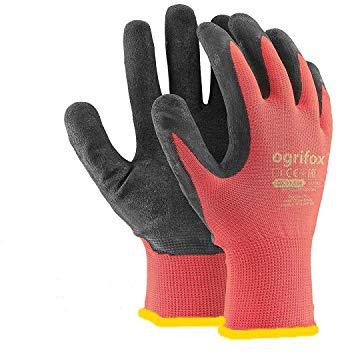 24 PAIRS NEW LATEX COATED WORK GLOVES SAFETY DURABLE GARDEN GRIP BUILDERS (XL-10)