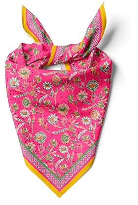dscarf Womens Neck Scarf 21x21 Small Square | Headband Scarf Ethnic Bandana Head Scarf Flowering Breathable Lightweight (Flowering Design 2)