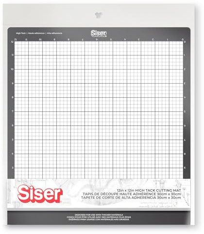 Siser Tappetino da taglio High Tack 30x30 cm – alta adesività, ideale per materiali spessi. Tagli precisi e accurati su termovinile, cartoncino e acetato