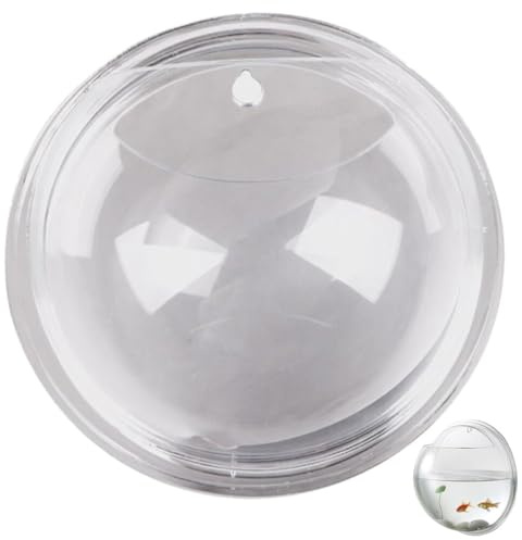 Beaupretty Wall Mounted Fish Tank Clear Wall Fish Bowl Acrylic Tank Hanging Aquariums Hydroponic Planter 1 Gallon Fish Tank Acrylic Vase Plant Decor Acrylic Vase The Bubble Plant Stand