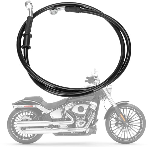 IUVWISN Tubo freno moto Tubo olio freni in acciaio inox 28 Gradi M10 500-2000mm Universale per Pit Dirt Bike Motocross Street Bike ATV (Nero, 600mm)