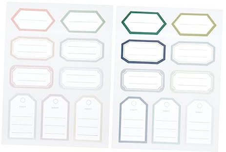 Operitacx Umweltfreundliche Labels 5 Blätter Etiketten leere Aufkleber selbstklebendes klebeetikett Aufkleberpapier Buchen Papieretikett Namensetiketten Für Kinder