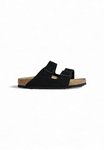 ARIZONA (SUEDE) - Sandalo da donna in pelle BIRKENSTOCK con doppia fascia 40/BLACK-N