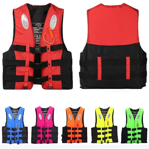WHOROB Swim Jacket - Paddle Board Life Jacket for Adult Adjustable Buoyancy Aids Swim Safety Snorkeling Vest for Kayaking Floatation Device Surfing Outdoor WaterSports(Red,S)