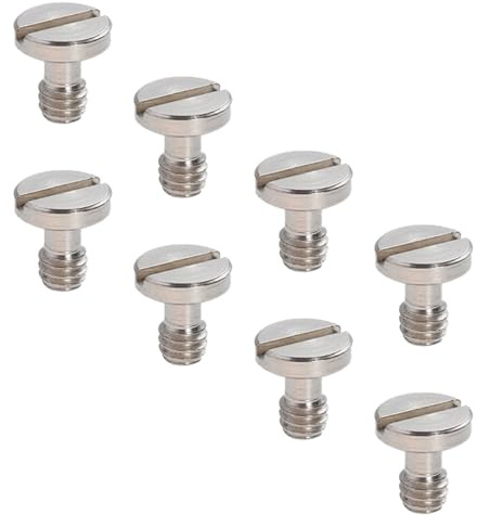 OATIPHO Vite per Treppiede Fotocamera 1/4 in Ferro Argento 8 Pezzi Accessorio Essenziale per Fotografi Facile da Conservare