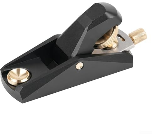 Low Angle Block Plane Adjustable Mouth Compact Size for Woodworking Models Smooth Finishing Precision Tool Aluminum Body Ergonomic DIY Craft(A)