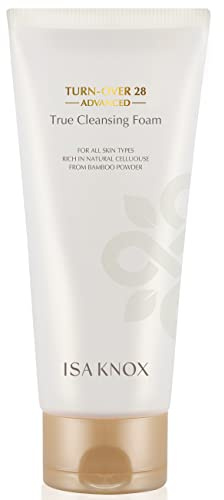Isa Knox True Foaming Facial Cleanser (6.1fl oz) - Korean Skincare, Non-Drying Bubble Foam Face Wash, Pomegranate Vinegar, Natural Bamboo Cellulose