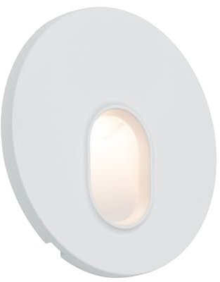 Paulmann 92924 LED Einbauleuchte Wandeinbauleuchte rund incl. 1x1,7 Watt Einbaustrahler Weiß Spot Kunststoff Einbaulampe 2700 K