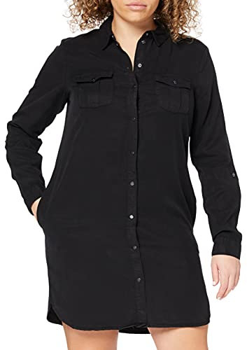VERO MODA Damen VMSILLA LS Short Dress Blck GA NOOS 10206339, Black, XXL