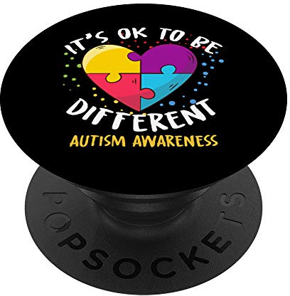 It's Ok To Be Different Autism Awareness PopSockets PopGrip: Swappable Grip for Phones & Tablets